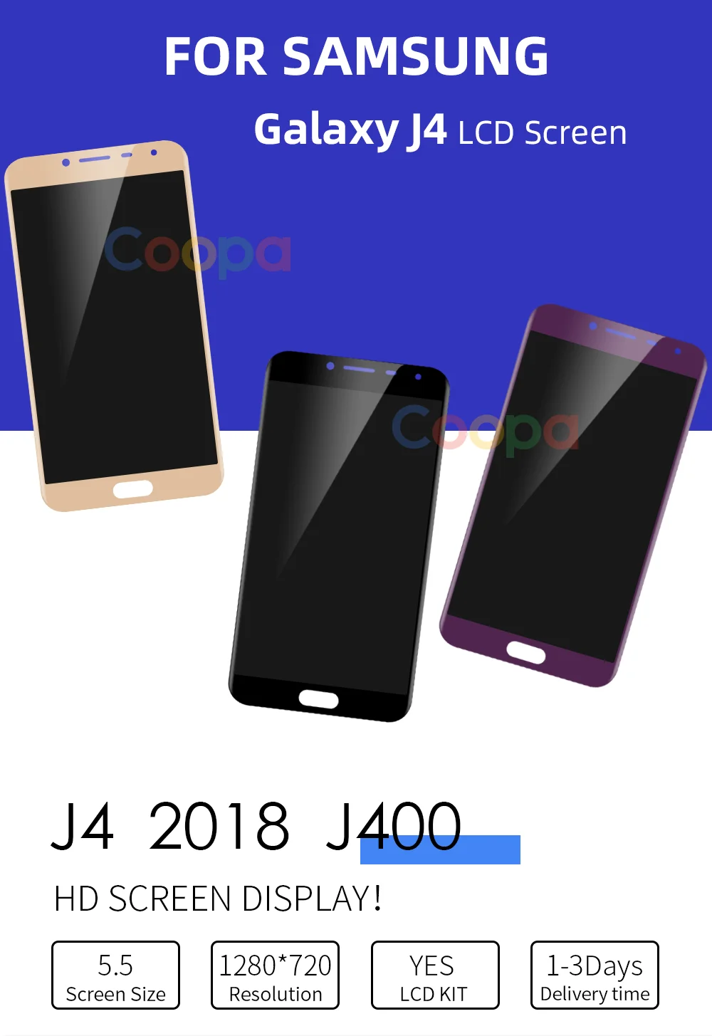 5,0 ''ЖК-дисплей для samsung J4 SM-J400 ЖК-экран Замена для samsung Galaxy J4 SM-J400F/DS дисплей ЖК-экран модуль
