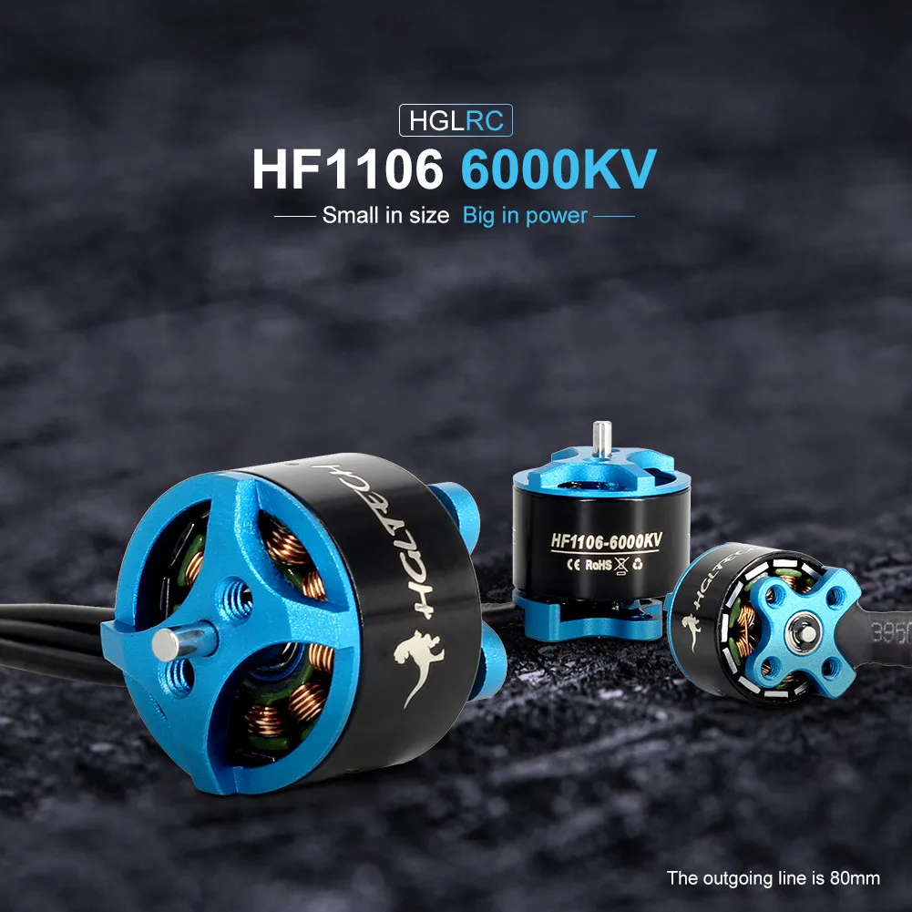 HGLRC FLAME HF1106 6000KV Brushless Motor For FPV Racing Drone Y104|Parts & Accessories| - AliExpress