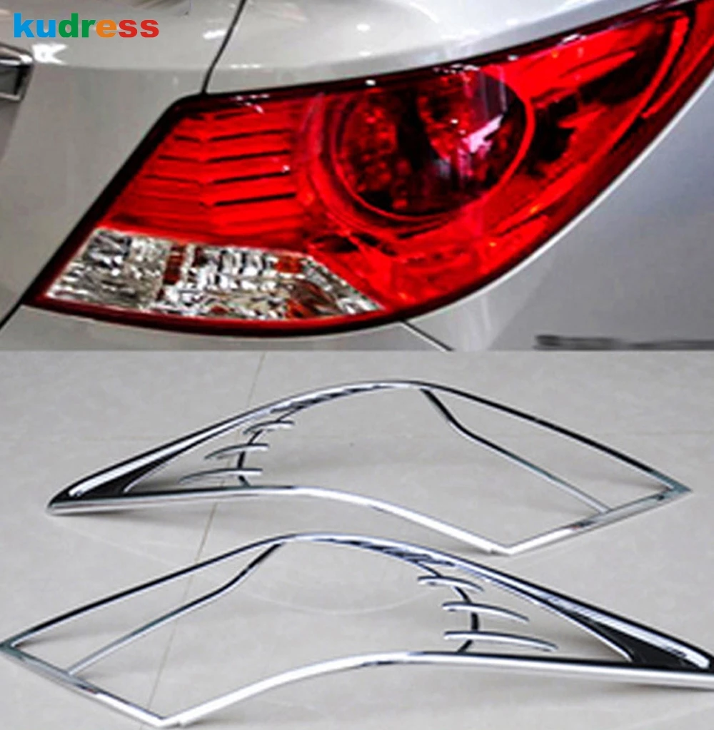 For Hyundai Verna 2010 2011 2012 ABS Chrome Car Rear Light Cover Trim