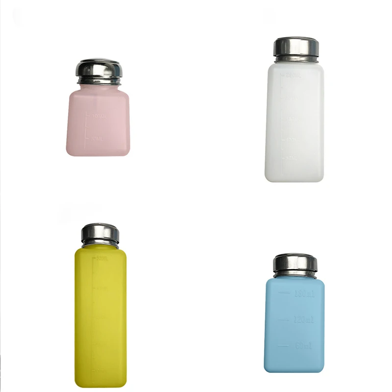 

Plastic Bottle Empty Pump Dispenser Polish Acetone For Liquid Nail Art Remover