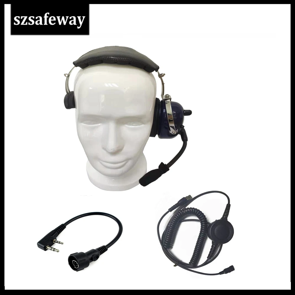 Наушники walkie talkie гарнитура для KENWOOD BAOFENG UV-5R BF-888s Retevis H777 - Цвет: Синий