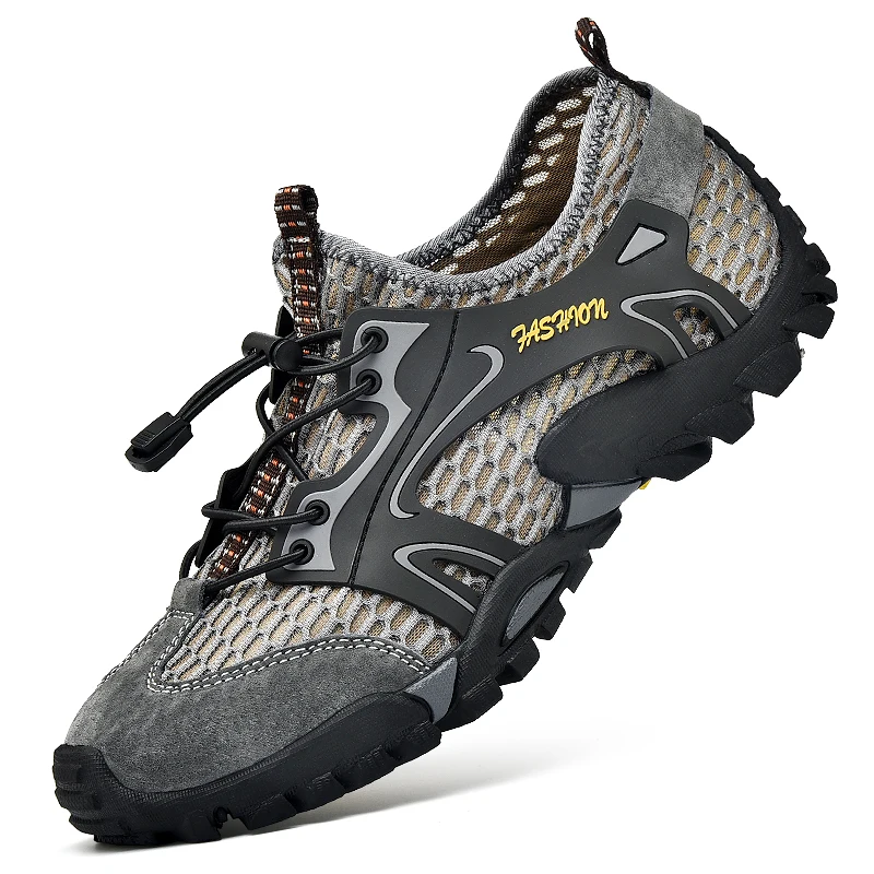 Большие размеры 39-48, мужская обувь для горного туризма, сетчатые дышащие уличные треккинговые кроссовки, удобная мужская обувь для альпинизма