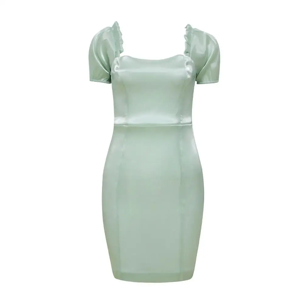 New Luxury Sexy Puff Sleeve Women Summer Dress New Arrivals Designer Fashion Party Dress Clubwear Vestido