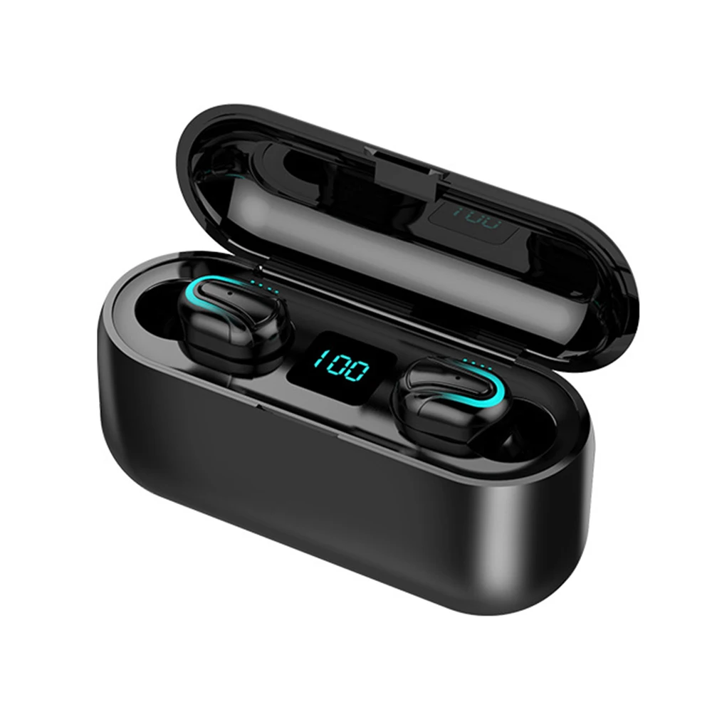 Беспроводные наушники Bluetooth V5.0 TWS беспроводные Bluetooth наушники светодиодный дисплей с 2000 мАч power Bank гарнитура с микрофоном