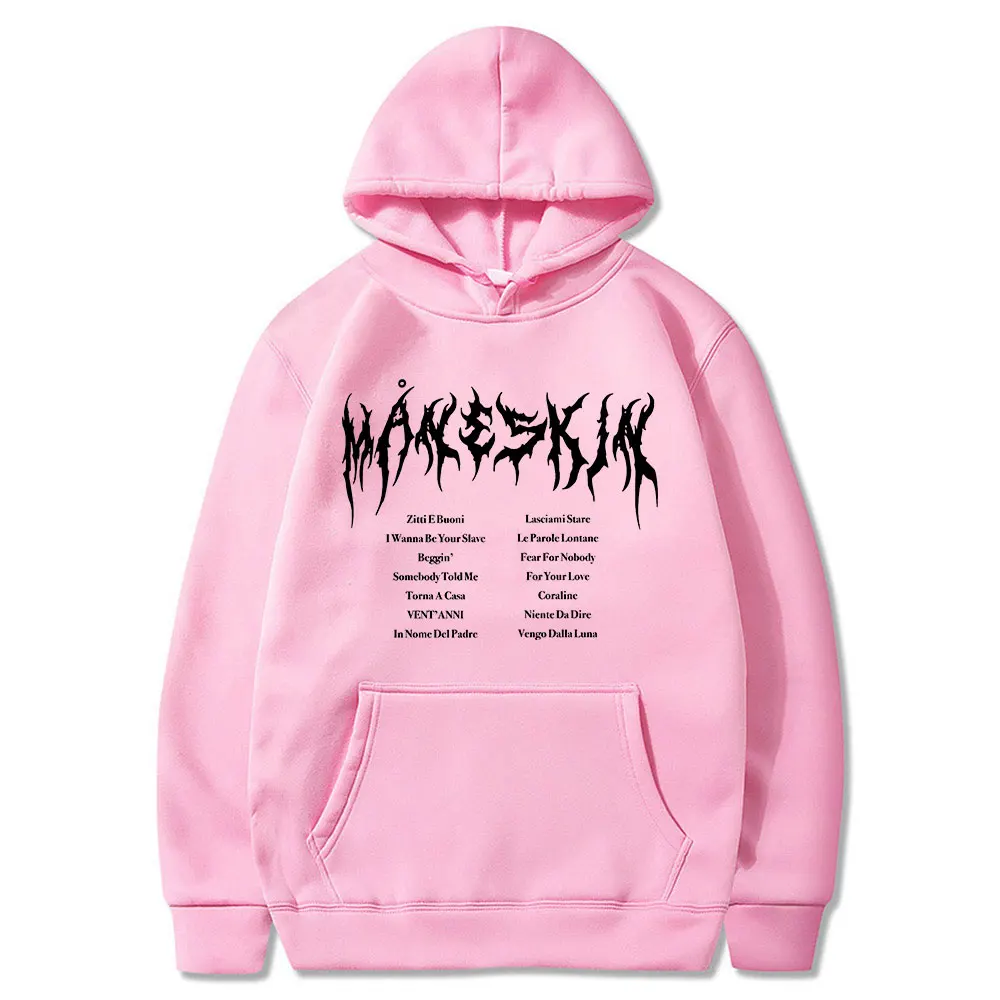 Maneskin Unisex Streetwear Hoodie Men\'s Hooded Sweatshirts Branded Men\'s Clothing Fashion Oversized Hoodies Tops Clothes
