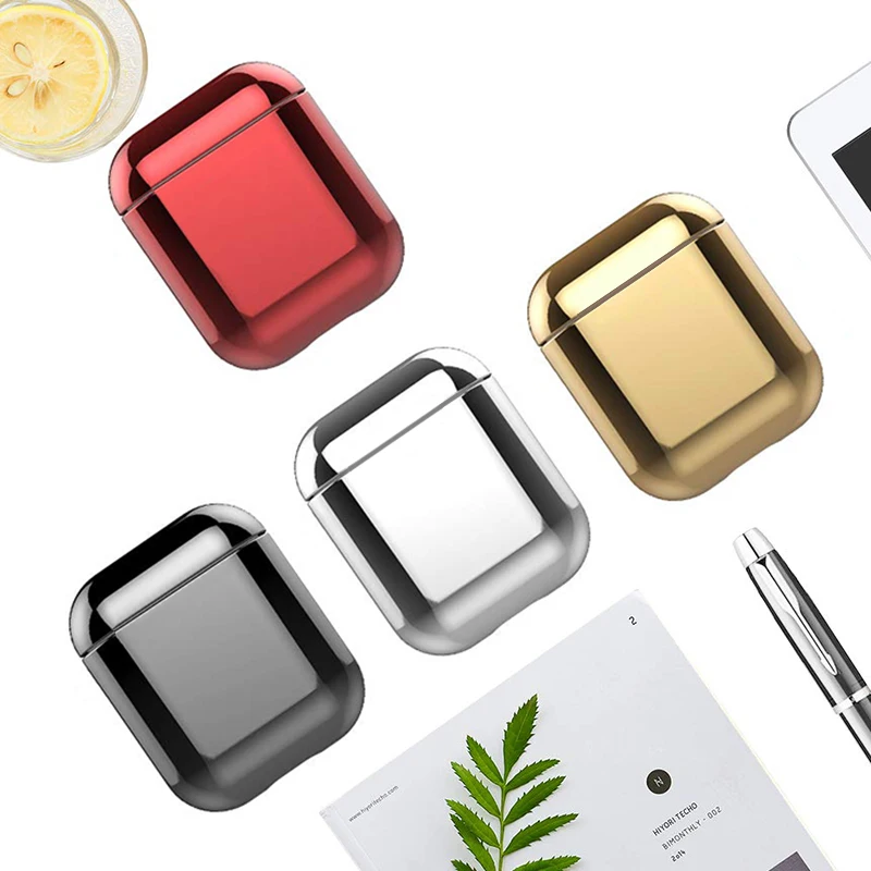 

Plating PC case for Apple Airpods accessories earphone cases for Airpods 2 cover airpod 1:1 airpods2 air pod protective coque