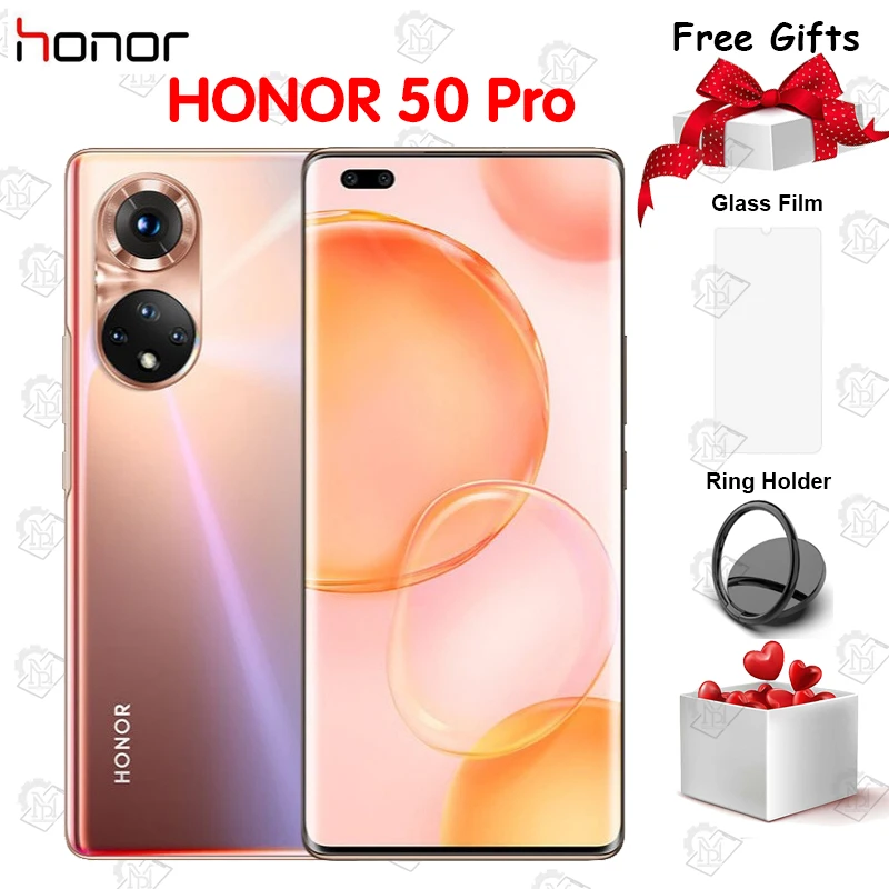 Новое поступление Смартфон HONOR 50 Pro 5G экран 6 72 дюйма OLED 120 Гц 8 ГБ + 256 Snapdragon 778 Android 11