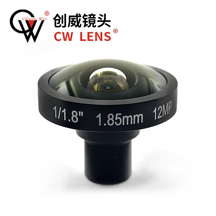 Fisheye Lens 1.13~1.85mm Focal Length Optional M12 Panoramic Camera Accessories CS Wide Angle 4K Lens