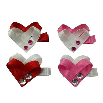 Adogirl Loveheart печать мельница для волос бант подарки на день Святого Валентина Девушки Женщины корсажная лента ручной работы заколки для волос из фетра аксессуары - Цвет: style 5