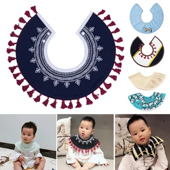 

3 Pcs Saliva Towel Round Bandana Bibs 360 Degree Soft for Children Baby Feeding S7JN