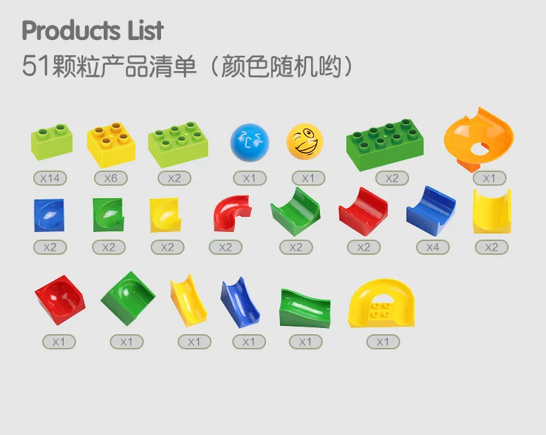 Big Size Slide Blocks Compatible Roof Big Particle Building Blocks Children's 4 Slide Blocks Educational Toys For Children