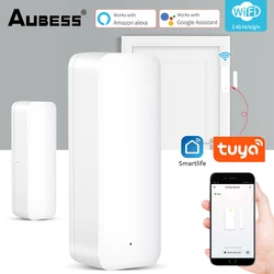Aubess Tuya Door Sensor Smart Wifi Door Open/Closed Detector APP Notification Alert Sound Security Alarm With Alexa Google Home
