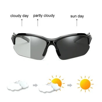 

Photochromic Polarized Sunglasses Men Protection Chameleon Eyeglasses Brand Designer For Outdoor Women Fashion UV400 Eyewear
