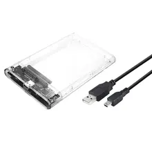 

External Hd Case 2.5 Notebook Usb 3.0 One Pc 6gbps USB2.0 Shell 2.5-Inch Transparent External Mobile Hard Disk Box