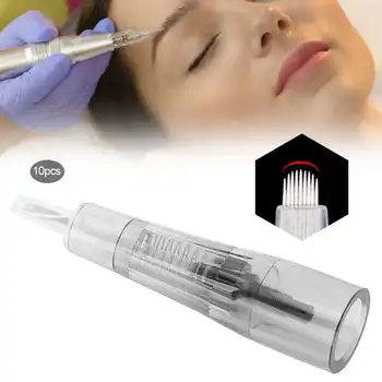 

10pcs -Shape 9 Pin Microblading Needles Eyebrow Tattoo Cartridge Needle Blade