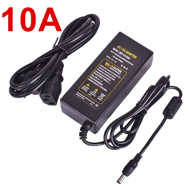 10A 12 V адаптер питания DC12V Универсальный адаптер 1A 2A 3A 5A 6A 8A 10A AC 110V 220V 240V к DC 12 V 12 V 12 V источник питания для светодиодной ленты - Цвет: 10A