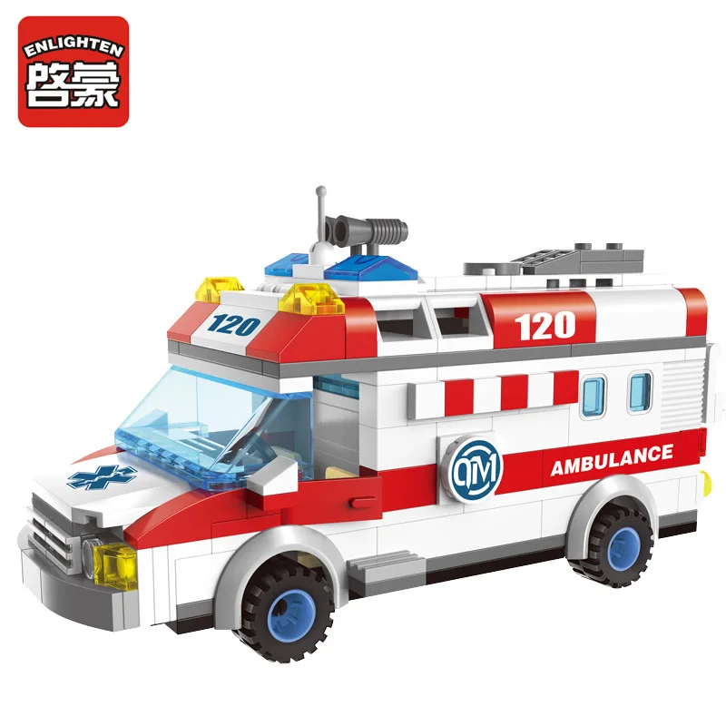 Город серии спасательный автомобиль скорой помощи строительные блоки наборы кирпичи обучающая Модель Детские комплекты игрушки Совместимые друзья
