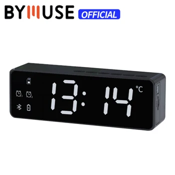 

BYMUSE Portable Bluetooth Speaker Super Bass Wireless Stereo Speakers Support TF AUX with mic Alarm Clock forPhone speaker HiFi
