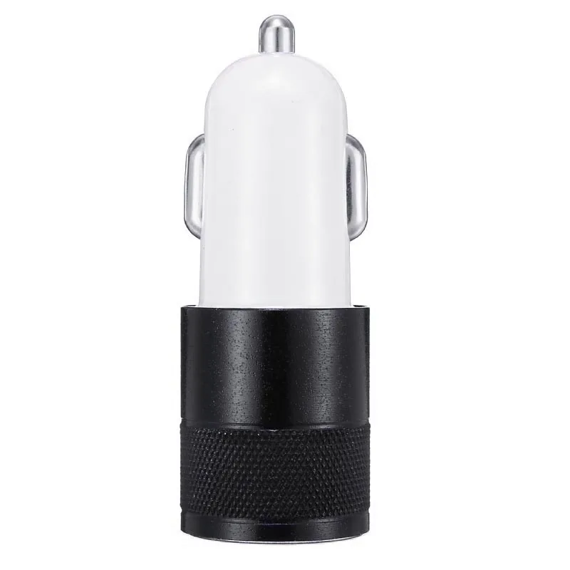 New Compatible DC 12-24V 2.1A 1.0A Aluminium Dual USB-port USB Universal Car Charger Adapter Suitable For i-phone6/6s/5