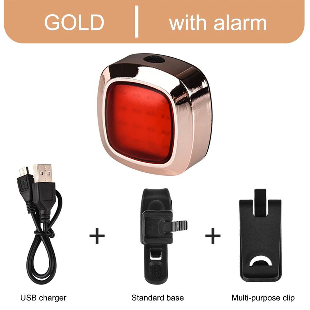 Водонепроницаемый USB Перезаряжаемые интеллигентая(ый) для верховой езды фонарь Предупреждение тормозной задняя велосипедная фара заднего светодиодный лампы велосипедные аксессуары