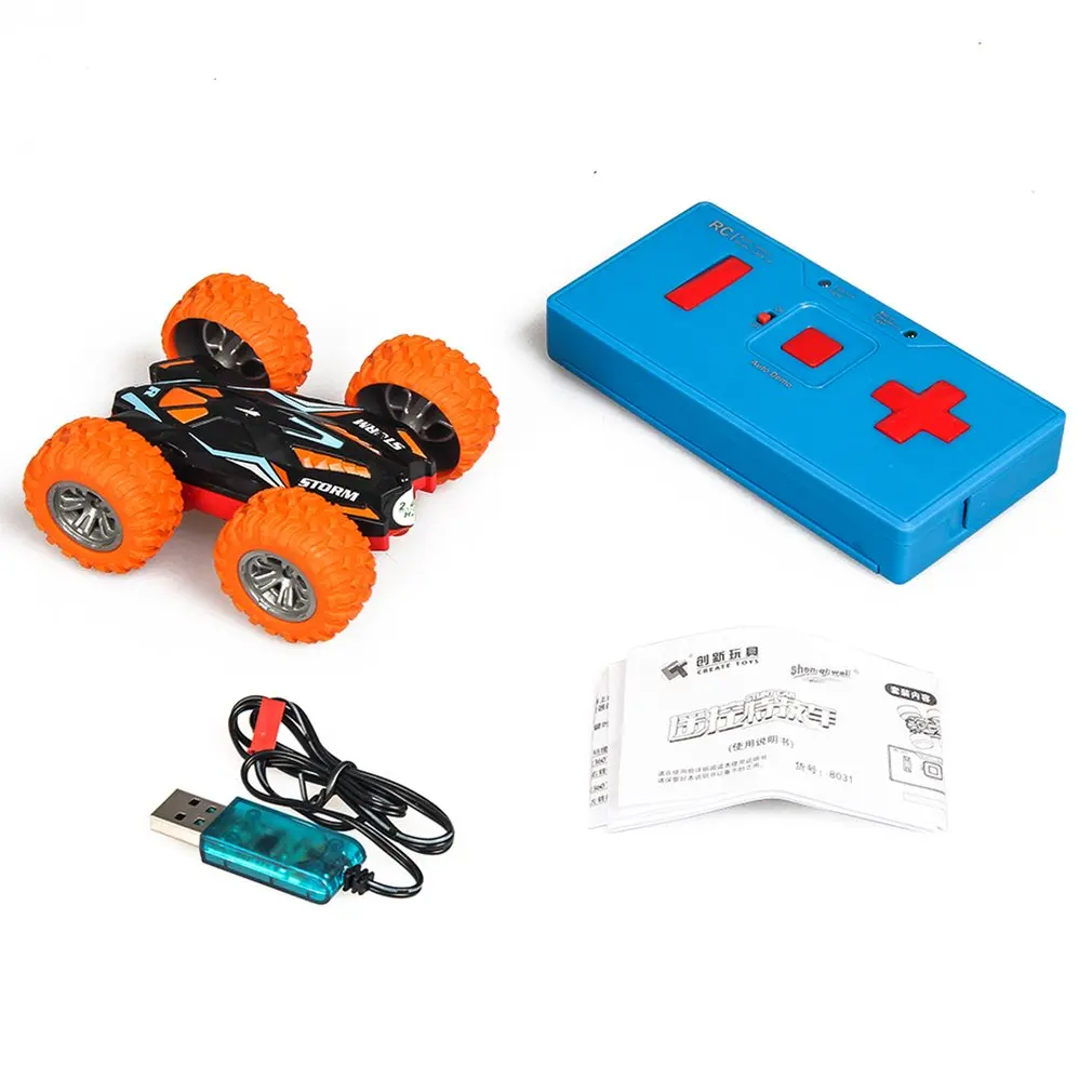 Создаем игрушки 8031 1/48 RC трюк автомобиль 2,4G двусторонний флип 360 'Вращение внедорожный скалолазание гоночный автомобиль для детей подарок