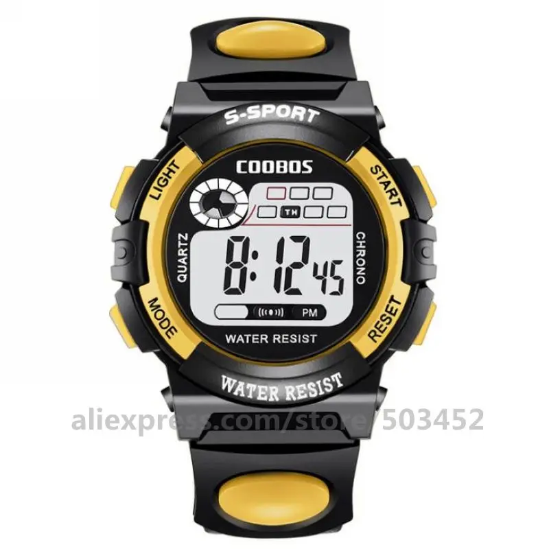 Large Yellow 100 шт./лот Reloj Hombre модные детские спортивные часы электронные часы для студентов дешевые Dight наручные часы для мужчин Reloj Mujer - Цвет: Large Yellow