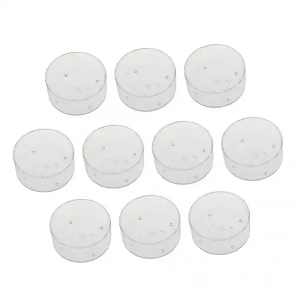 

20 Lot Clear Plastic Tealight Cups Round Shape Candle Mold Jelly Gel Wax Containers Making Mould Handmade Craft Mold