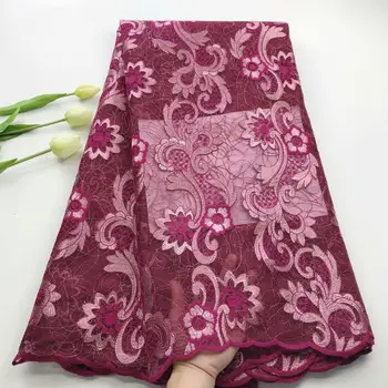 

Sequence African french net lace fabric 2020 high quality embroidered mesh tulle sequins lace for wedding party dress 5yards/lot