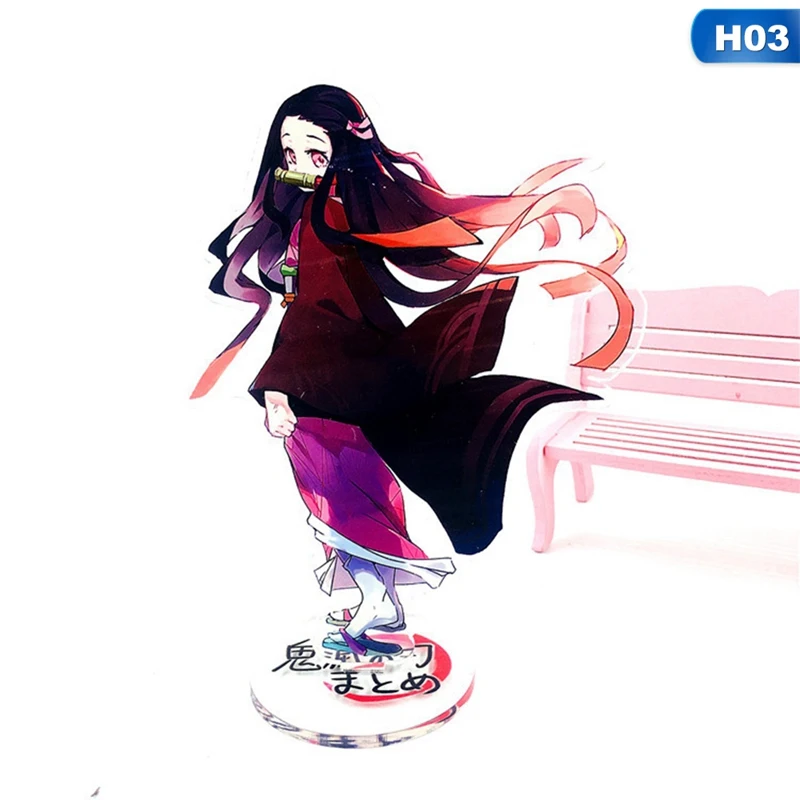 3 Японское аниме Demon Slayer: Kimetsu No Yaiba Kamado Tanjirou Kamado Nezuko фигурка на акриловой подставке модель стола Декор Косплей Подарки - Цвет: 3