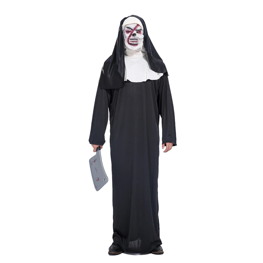 Cos Взрослый Хэллоуин призрак фестиваль костюм черный ужас страшный нейтральная