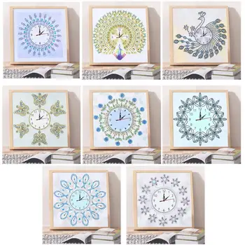

DIY Diamond Painting Clock Wall Clock Full Drill Paint By Number Kits Cross Stitch Embroidery for Art Craft Home Decor New