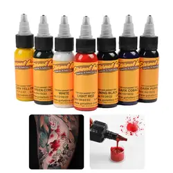 7Bottles/Set Professional Tattoo Ink Set For Body Art Natural Plant Permanent Pigment Paint Tattoo Ink Set