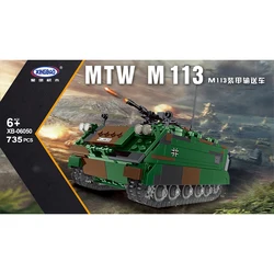 Série d'arme militaire allemande de haute technologie M113, véhicule de Transport blindé allemand, réservoir de voiture, modèle de blocs de construction, jouets éducatifs, cadeau 