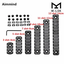 100 шт. высокое качество 3 5 9 11 13 слотов MLOK m-lok база для рейки Handguard Section ar15 M4 Handguard алюминиевый Пикатинни Вивер Охота