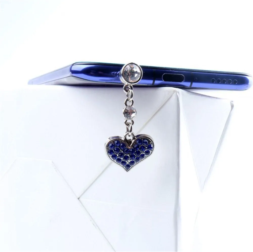 Antipolvo para auriculares de 3,5 мм con diamantes de imitación para Iphone para samsung y enchufe Универсальный para мобильный телефон Case - Цвет: D