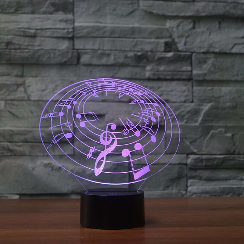 7 Colors Changeable Саксофон 7 цветов лампа 3d Визуальный светодиодный ночник для детей сенсорный Usb Настольный Lampara Lampe детский ночник для сна - Испускаемый цвет: 7 Colors Changeable
