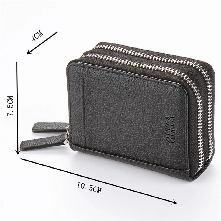 Creative ladies wallet Accordion Style double zipper multi-function card package card set coin purse