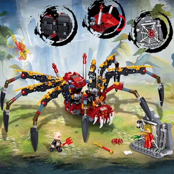 

498pcs Classic TV Big Story Journey To The West Building Block Model Pansidong Horror Spider Bricks Christmas toys for kids gift