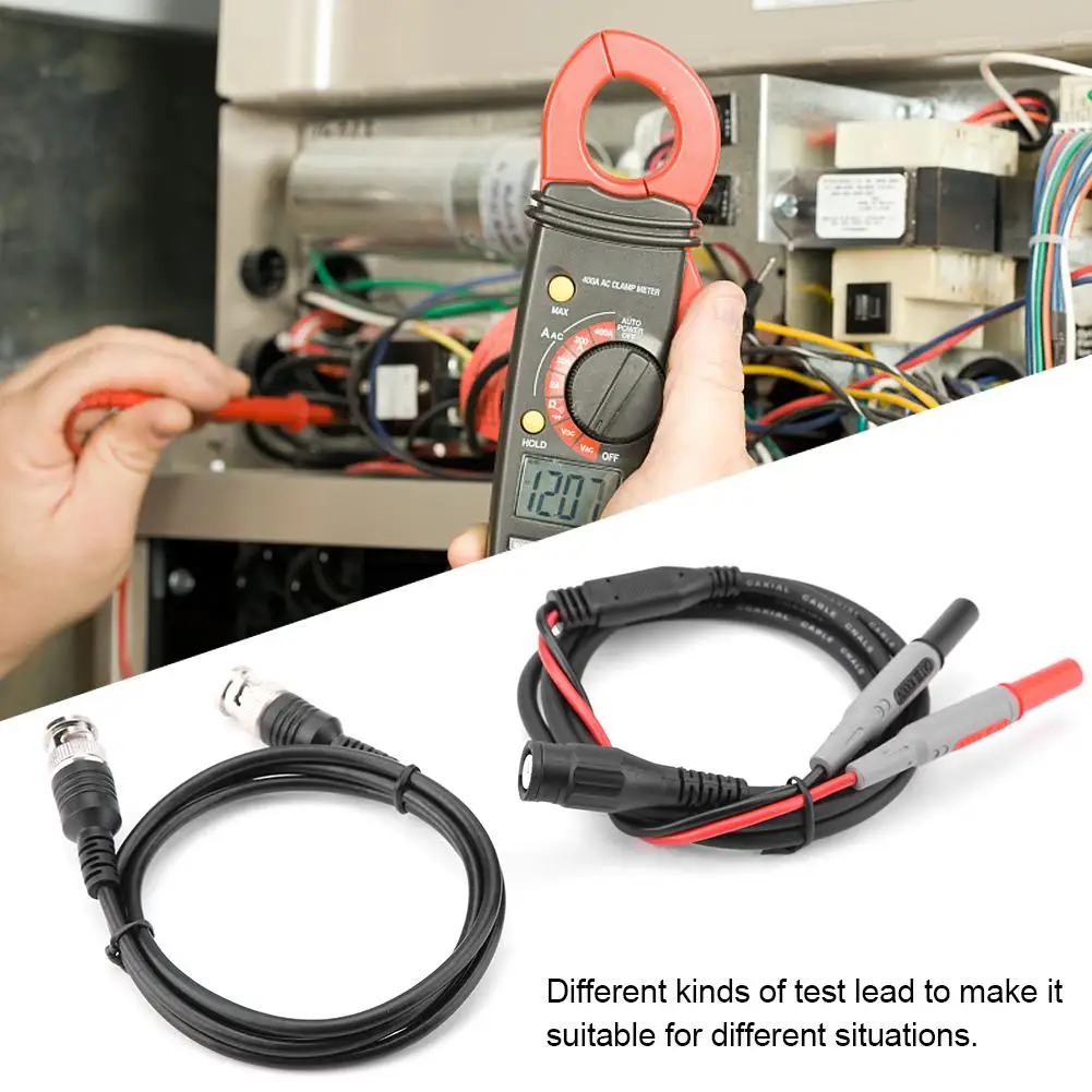 P1600F 18 in 1 Pluggable Replaceable Multimeter Probe Test Lead Kits BNC Test Cable with Alligator Pliers Needle Tip Feeler Set