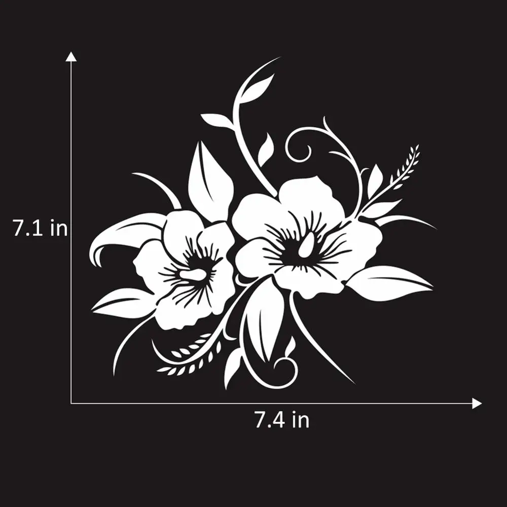 

Beautiful In Full Bloom Flower Personalized Car Stickers PVC Practical Beautiful Auto Styling Decorative Decals