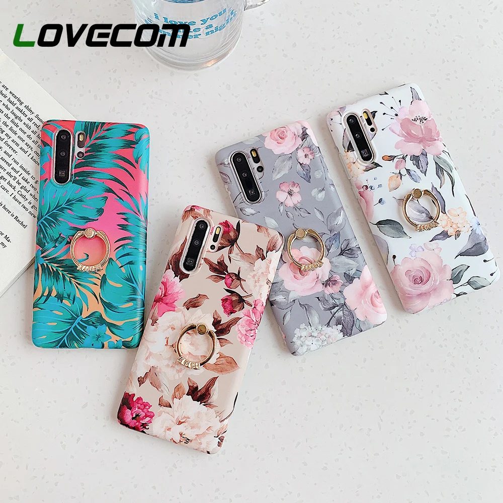 Чехол для телефона LOVECOM с цветами и листьями Samsung A21S A50 S10 S9 Plus S10e Note 10 20 Pro