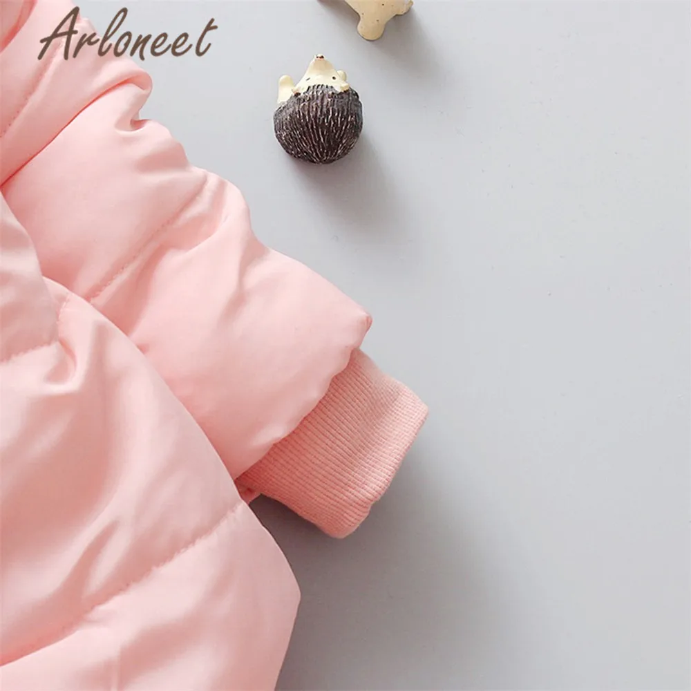 ARLONEET/пальто для маленьких девочек; теплое зимнее плотное пальто; Верхняя одежда с капюшоном на пуговицах; детская парка с карманами; пальто Одежда для девочек