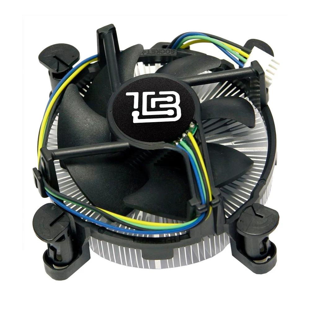 Кулер для процессора BaseTech Original Socket 115x 80 мм 2700 rpm 27 дБ 65W 4-pin PWM Al (BT-ORIG-AL) | Компьютеры и