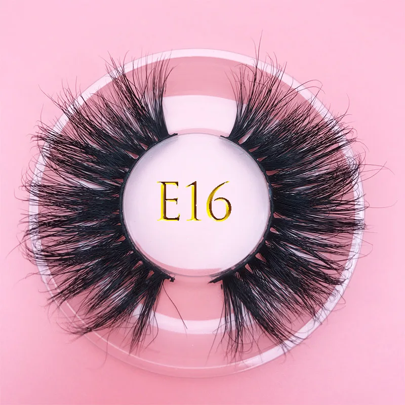 25mm E06 MIKIWI 100% handmade natural  thick  Eye lashes wispy makeup extention tools 3D mink hair volume soft false  eyelashes
