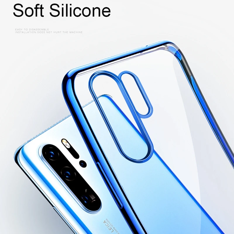Ультратонкий чехол для телефона huawei P30 Pro P20 mate 20 lite P Smart Z Plus Мягкий силиконовый прозрачный 3D лазерный чехол с покрытием