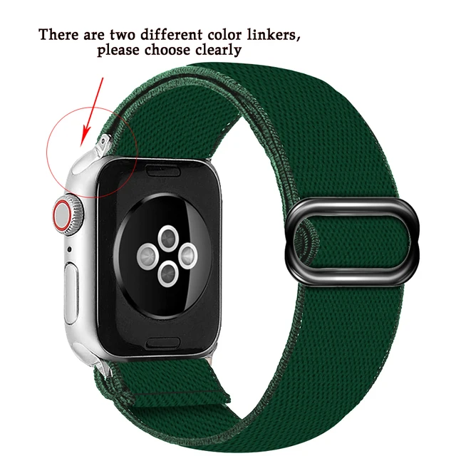 Soft and comfortable nylon Loop elastic buckle Apple watch band 38mm 42mm Series 7 SE654321 For iWatch Strap Bohemia braid  44mm 22