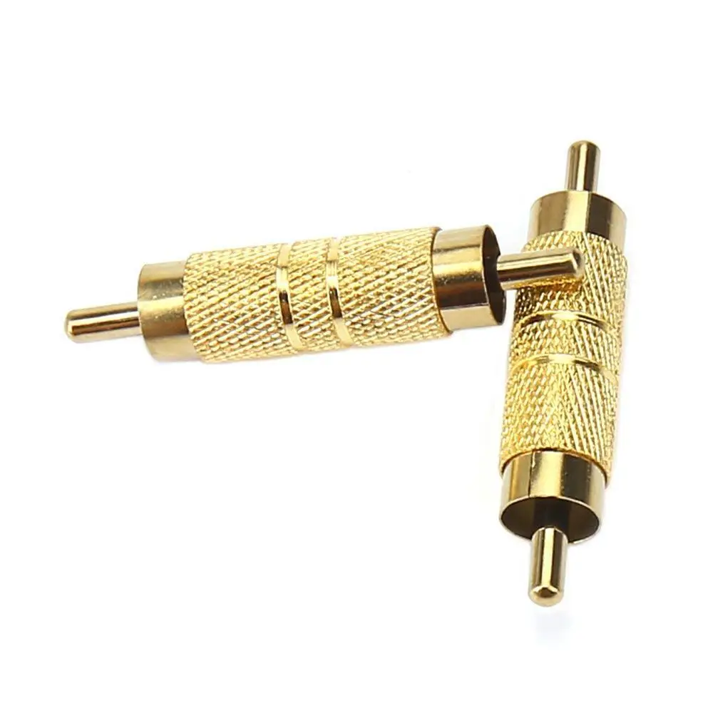 

Professional RCA Male to Male RCA Coupler Adapter Converter Connector Gold Plated (2 Pack)
