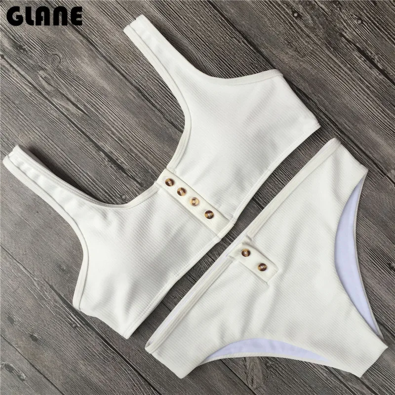 

New Sexy Push Up Swimwear Solid Sport Patchwork Bikins Set Women Brazilian Swimsuit Low Waist Biquini Bathing Suit