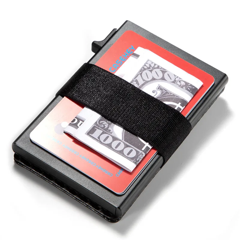 

ZOVYVOL 2020 New Arrival RFID Blocking Purses Credit Card Holder Business PU Leather Carbon Fiber Black Card Wallet Card Case