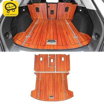 

CarManGo for Cadillac XT5 2016-2020 Car Rear SUV Trunk Mats Cargo Liner Set Synthetic Wood Tray Wooden Pad Boot Mat Carpets